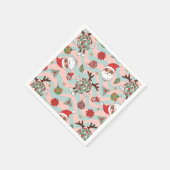 Disco Santa en rendier vakantiepatroon Servet (Hoek)