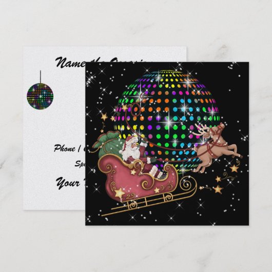 DISCO Santa - Partij - SRF Kaart (Voorkant / Achterkant)