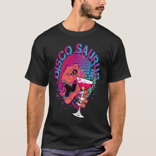 Disco Saurus Disco Saurier DJ-feestvieringen C T-shirt (Voorkant)