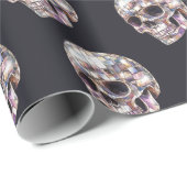 Disco Schedel Zwart Cadeau Cadeaupapier (Rol Hoek)