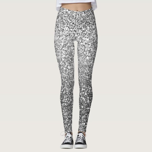 Disco Silver Glam Leggings (Voorkant)