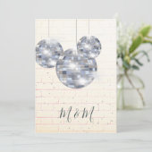 Disco Silver Rustic Brick Uitnodiging (Staand voorkant)