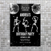 Disco skeleton dansen Verjaardagsfeest Kaart
