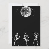 Disco skeleton dansen Verjaardagsfeest Kaart (Achterkant)