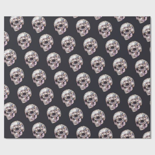 Disco Skull Black Gift Cadeaupapier (Vlak)