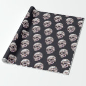 Disco Skull Black Gift Cadeaupapier (Uitgerold)