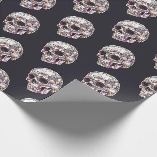Disco Skull Black Gift Cadeaupapier (Hoek)