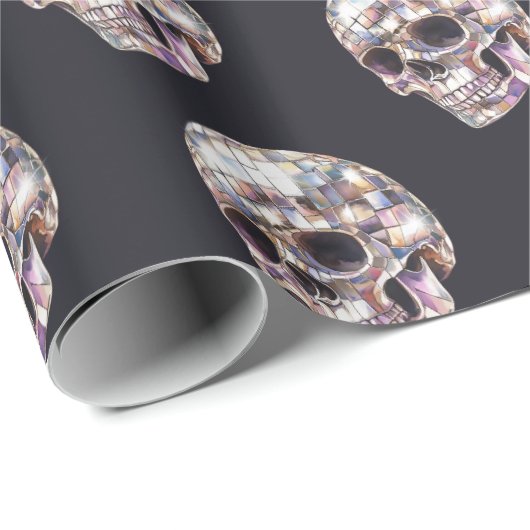 Disco Skull Black Gift Cadeaupapier (Rol Hoek)
