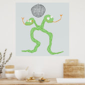 Disco Snakes Poster in Green (Keuken)