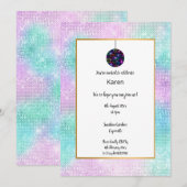 DISCO SPARKLE DISCO BALL BIRTHDAY INVITATION KAART (Voorkant / Achterkant)