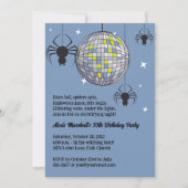 Disco Spiders Halloween Blauw Retro Kostuum Feest Kaart (Voorkant)
