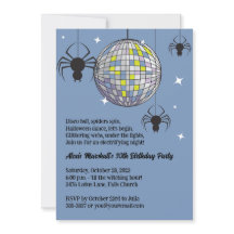 Disco Spiders Halloween Blauw Retro Kostuum Feest