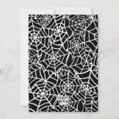 Disco Spiders Halloween Paarse Retro Kostuum Feest Kaart (Achterkant)