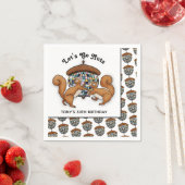 Disco Squirrels Birthday Party Napkins Servet (Insitu)