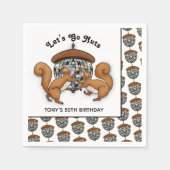 Disco Squirrels Birthday Party Napkins Servet (Voorkant)
