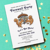 Disco Squirrels Farewell Party Invitation Kaart