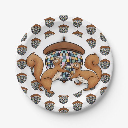 Disco Squirrels Papieren Bordje (Voorkant)