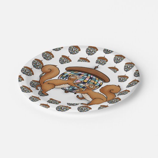 Disco Squirrels Papieren Bordje (Gekanteld)