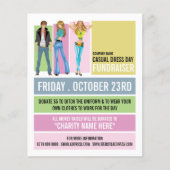 Disco-stijl, Casual dress-dag fundraiser Advert Flyer (Voorkant)