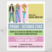 Disco-stijl, Casual dress-dag fundraiser Advert Flyer (Voorkant)