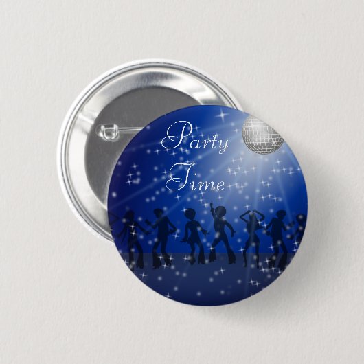 Disco-stijl van de partij, 2¼-inch ronde Button (Voorkant /achterkant)