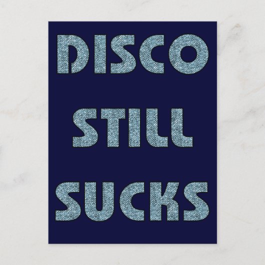 Disco still Sucks Briefkaart (Voorkant)