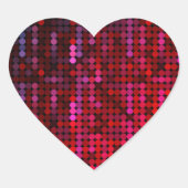 Disco Style Pink Faux Sequin Heart Hart Sticker (Voorkant)