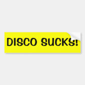 DISCO SUCKS! BUMPERSTICKER (Voorkant)