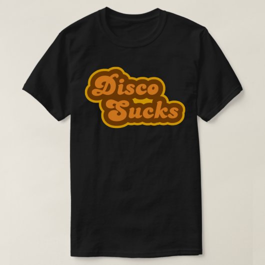 Disco Sucks Retro 70s Logo T-shirt (Design voorkant)