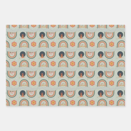 Disco Super Star-papierbladen van 1970 Inpakpapier Vel (Voorkant 3)