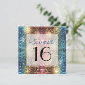 Disco Sweet 16 Birthday Party Custom Invite Kaart (Staand voorkant)