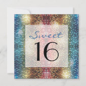 Disco Sweet 16 Birthday Party Custom Invite Kaart (Voorkant)
