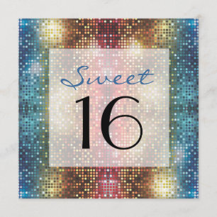 Disco Sweet 16 Birthday Party Custom Invite Kaart