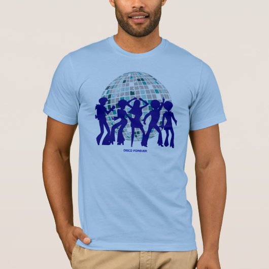 Disco T-shirt Collectie: Disco Blue Ball (Voorkant)
