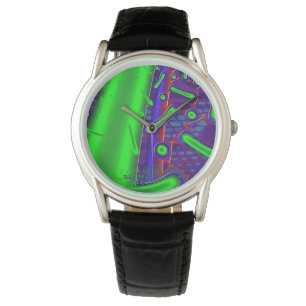 Disco Tech Dichroic Glass Fractal Horloge