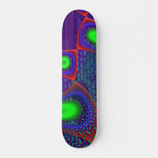 Disco Tech Dichroic Glass Fractal Persoonlijk Skateboard (Voorkant)