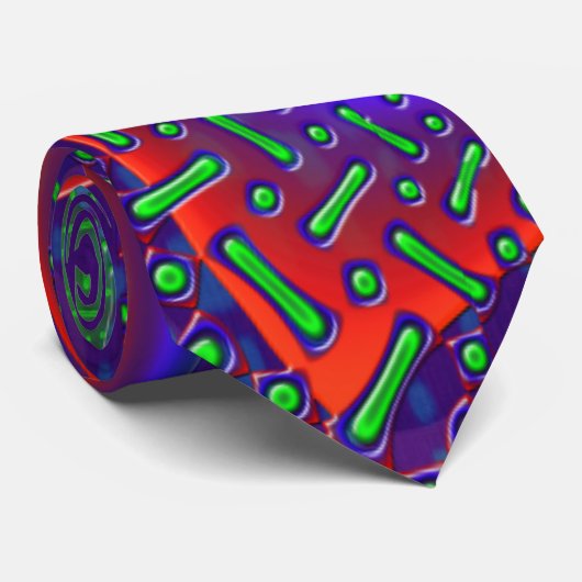 Disco Tech Dichroic Glass Fractal Stropdas (Opgerold)