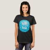 Disco Tegel Blue Jouw tekst t-shirt zwart (Voorkant volledig)
