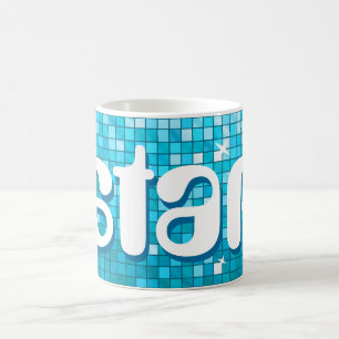 Disco Tegel Blue 'star' mok