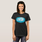Disco Tegel Blue 'star' t shirt zwart (Voorkant volledig)