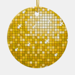Disco Tegel "Gold" ornament ronde