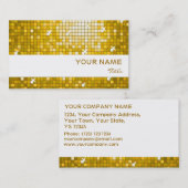 Disco Tegel "Gold" visitekaartje witte streep (Voorkant / Achterkant)