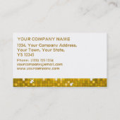 Disco Tegel "Gold" visitekaartje witte streep (Achterkant)