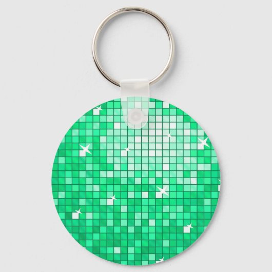Disco Tegel "Jade" sleutelhanger ronde (Voorkant)