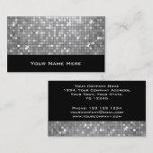 Disco Tegel "Silver" visitekaartje zwart (Voorkant / Achterkant)