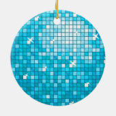 Disco Tegels Blauwe ornament ronde (Achterkant)