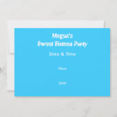 Disco Tegels Blue 'you are requested' amelia text Kaart (Achterkant)