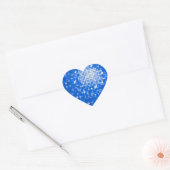 Disco Tegels Donkerblauw sticker hart (Envelop)