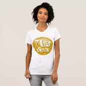 Disco Tegels "Gold" 70s Disco dames petite white T-shirt (Voorkant volledig)