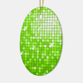 Disco Tegels Groen ornament ovaal (Links)